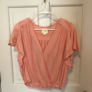 Anthropologie cropped blouse